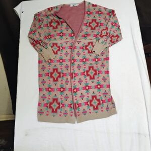 Crazy Train Multicolor Geometric Cardigan